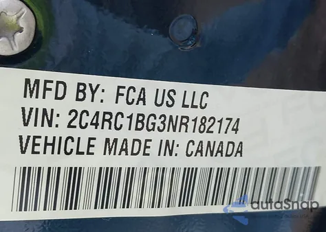 2022 Chrysler Pacifica Touring L из США, поврежденный, VIN 2C4RC1BG3NR182174